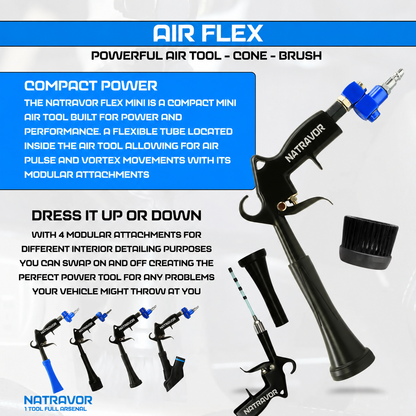 NATRAVOR Complete Full‑Size 6‑Piece Modular Car Detailing Air Tool Kit 🚗💨