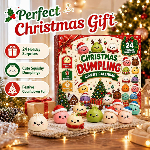🎄 Christmas Advent Calendar 2026 – 24-Day Countdown with Mini Dumpling Squishy Toys
