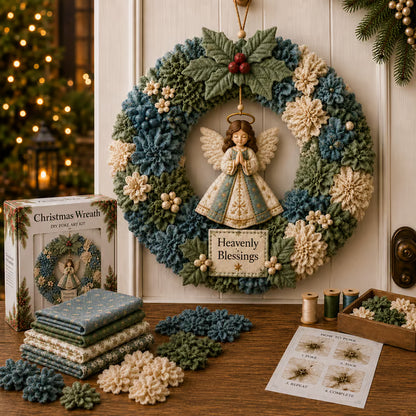 🔥49% Off Last Day 🔥🎄 3D Fabric Poke Wreath DIY Kit