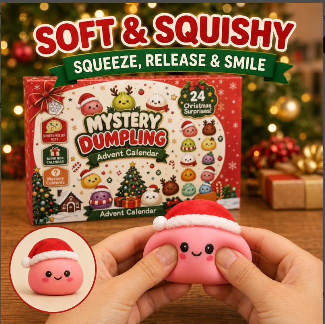 🎄 Christmas Advent Calendar 2026 – 24-Day Countdown with Mini Dumpling Squishy Toys