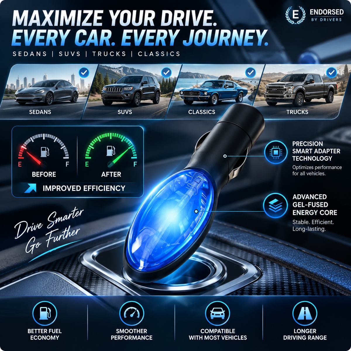 LAST DAY SALE 77% OFF 2026 New Smart Fuel SaverPlug-and-Play & Save Up to30%