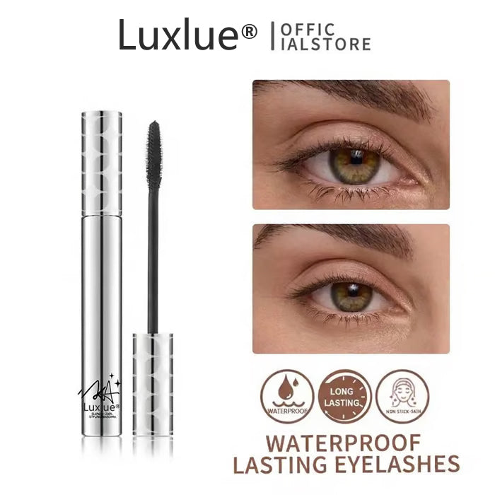 Luxlue 24H Waterproof Volumizing Mascara – Long-Lasting Thick & Defined Lashes, Smudge-Proof & Sweat-Proof Lash Lift Effect